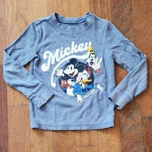 Disney Mickey Mouse/Donald Duck/Goofy Slate Blue Jersey Size 5T